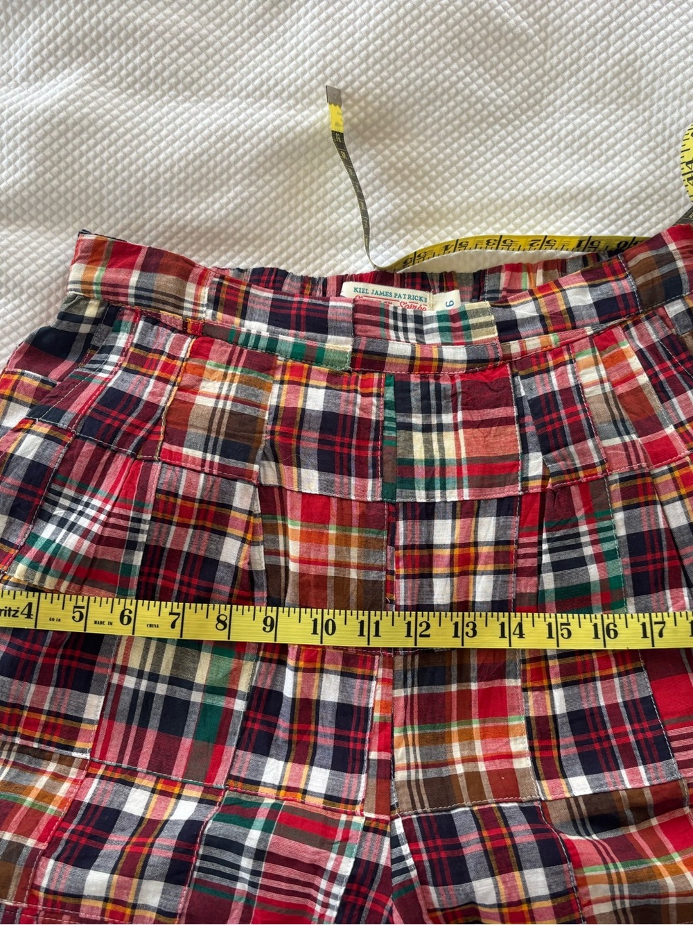 Kiel James Patrick Bristol patch madras short size 6 - Picture 4 of 5